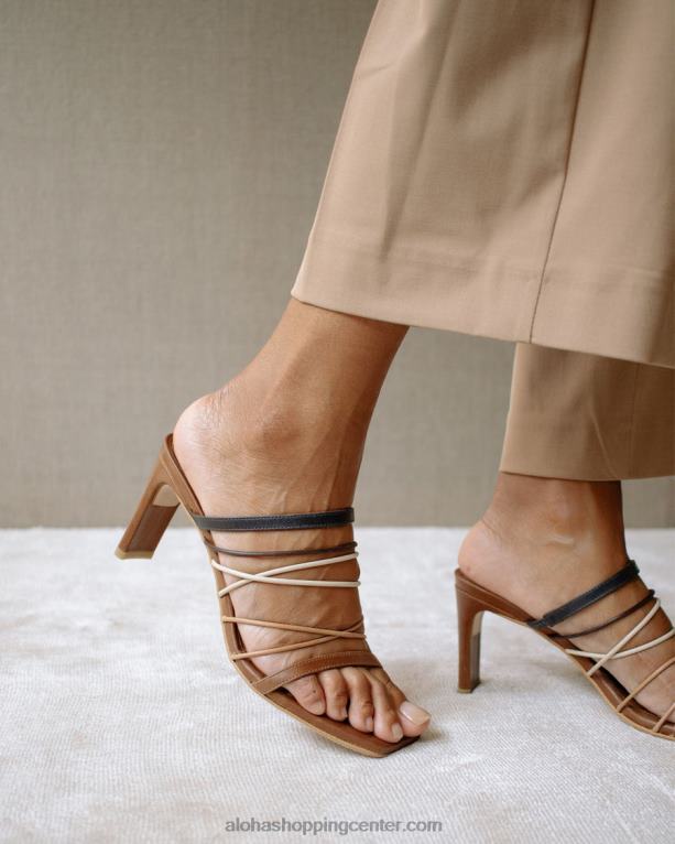 sončni žarek vintage - rjave usnjene mule ženske Alohas 0D4R8512