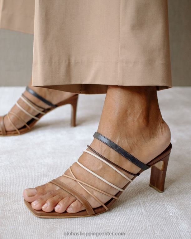 sončni žarek vintage - rjave usnjene mule ženske Alohas 0D4R8512