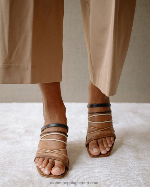 sončni žarek vintage - rjave usnjene mule ženske Alohas 0D4R8512