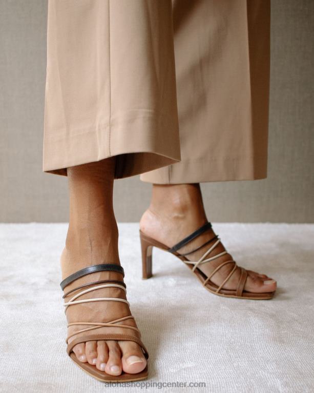 sončni žarek vintage - rjave usnjene mule ženske Alohas 0D4R8512