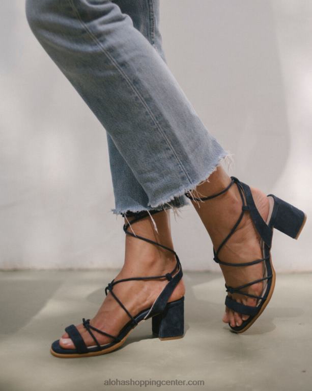 sophie - mornarsko modri sandali iz semiša ženske Alohas 0D4R8178