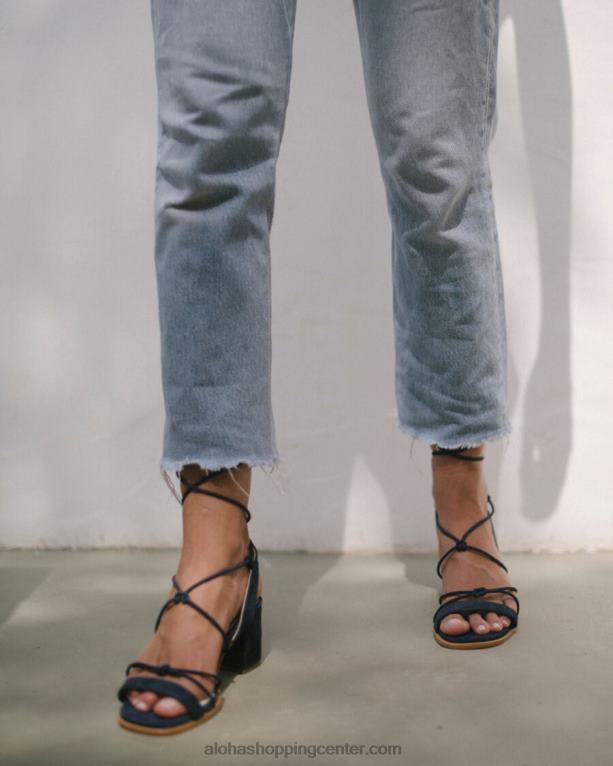 sophie - mornarsko modri sandali iz semiša ženske Alohas 0D4R8178