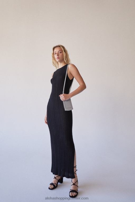 sophie - črni sandali iz semiša ženske Alohas 0D4R8174