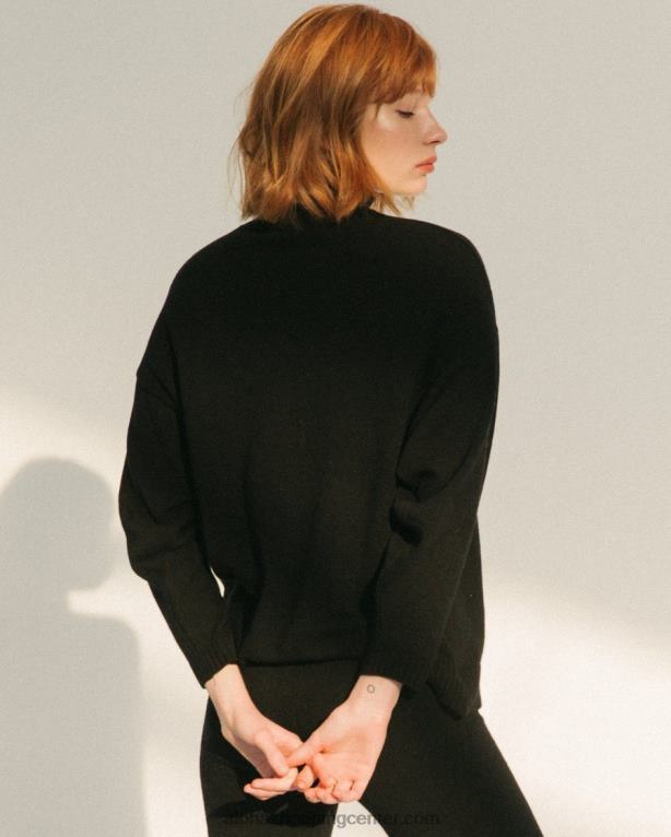 sovoznik - črn pleten top ženske Alohas 0D4R8766