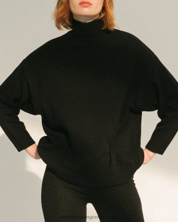 sovoznik - črn pleten top ženske Alohas 0D4R8766