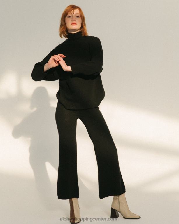 sovoznik - črn pleten top ženske Alohas 0D4R8766