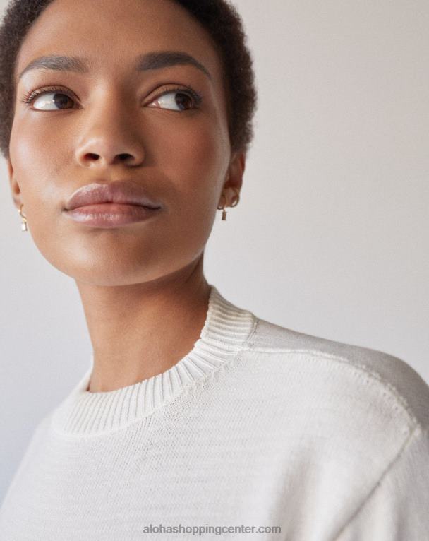 sproščeno - bel pleten top ženske Alohas 0D4R8902