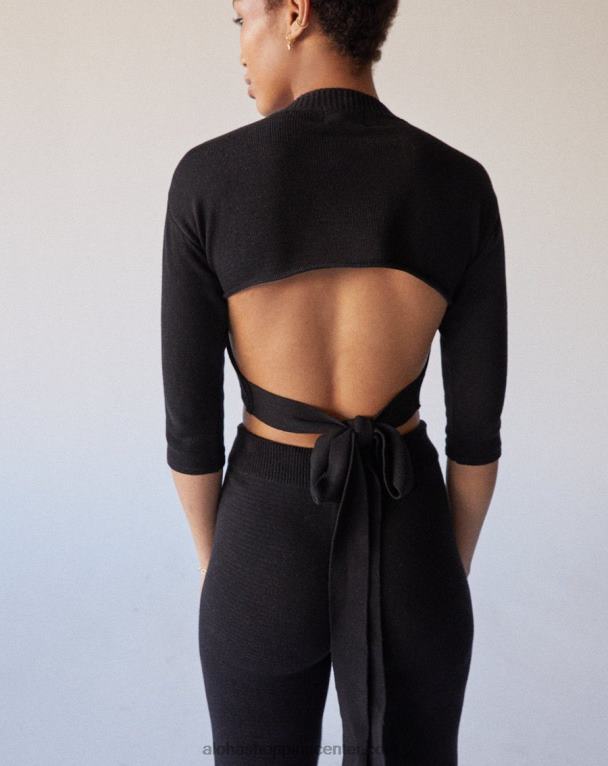 sproščeno - črn pulover ženske Alohas 0D4R8901