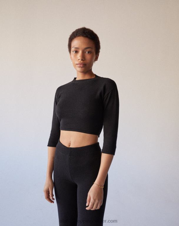 sproščeno - črn pulover ženske Alohas 0D4R8901