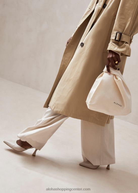 stara ibiza - bela bombažna torbica ženske Alohas 0D4R81209