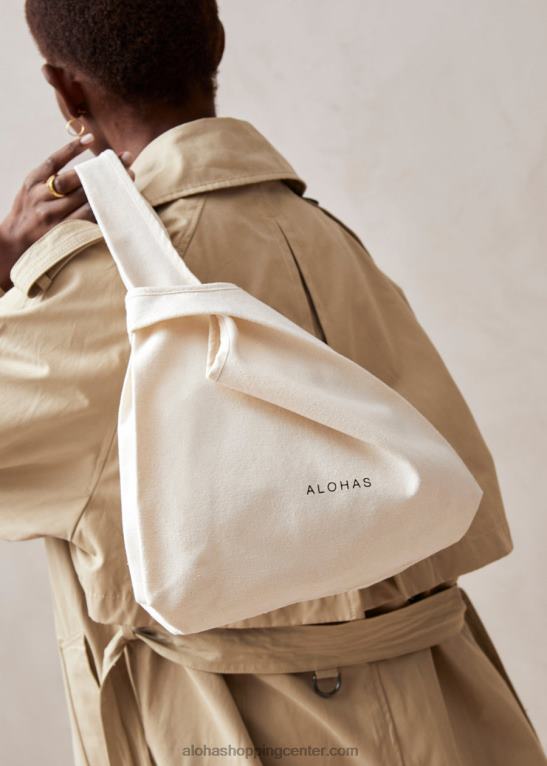 stara ibiza - bela bombažna torbica ženske Alohas 0D4R81209