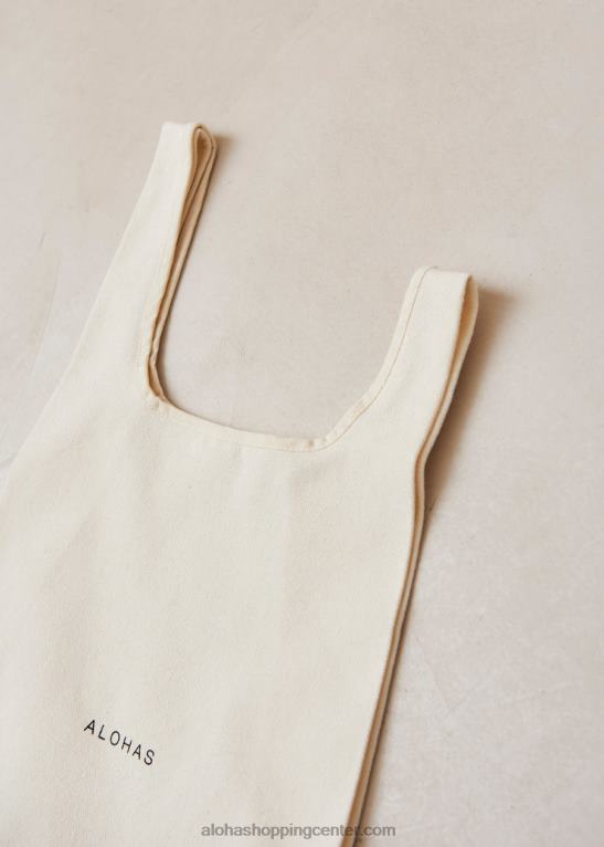 stara ibiza - bela bombažna torbica ženske Alohas 0D4R81209