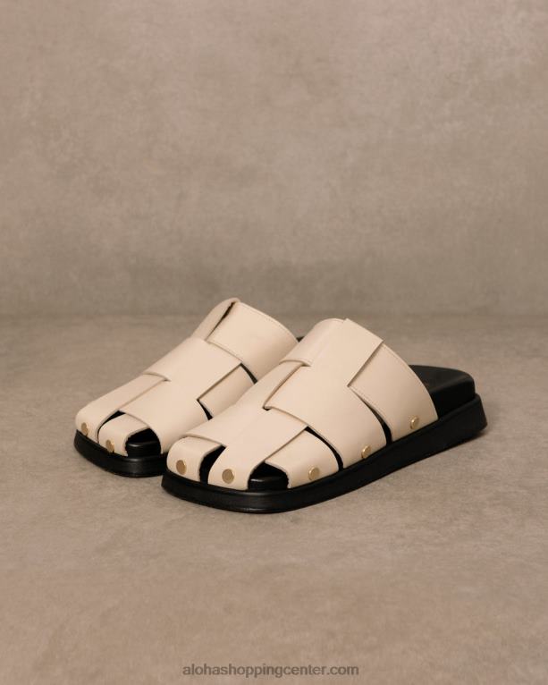 stuart - bele usnjene mule ženske Alohas 0D4R8530