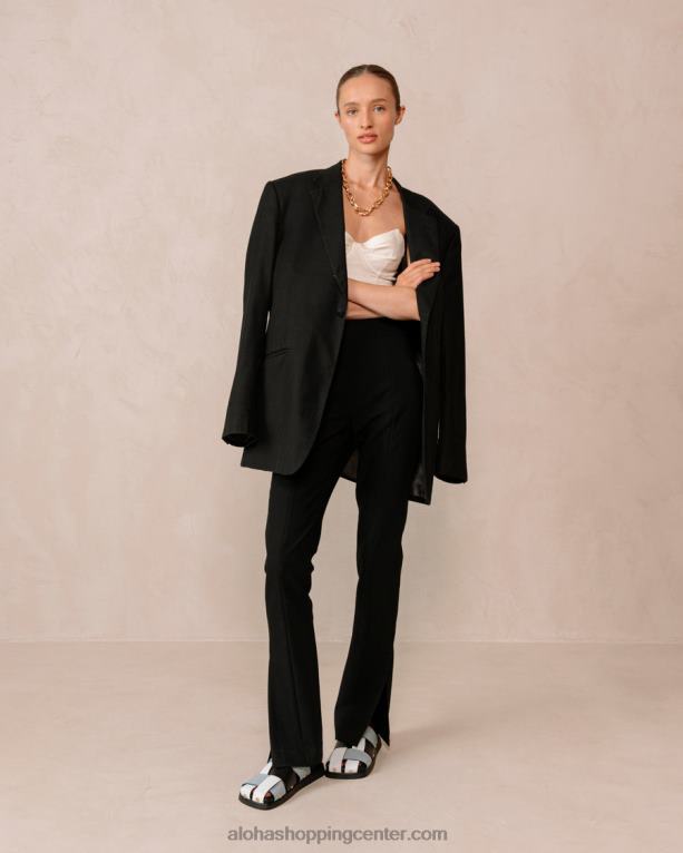 stuart - modre večbarvne usnjene mule ženske Alohas 0D4R8533