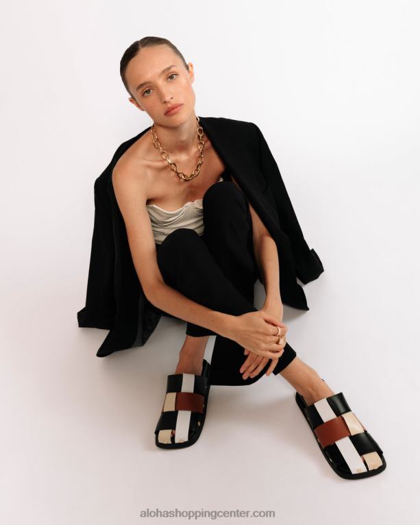 stuart - večbarvne usnjene mule ženske Alohas 0D4R8532