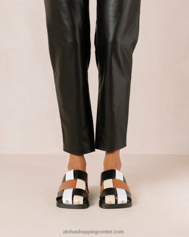 stuart - večbarvne usnjene mule ženske Alohas 0D4R8532