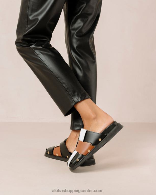 stuart - večbarvne usnjene mule ženske Alohas 0D4R8532