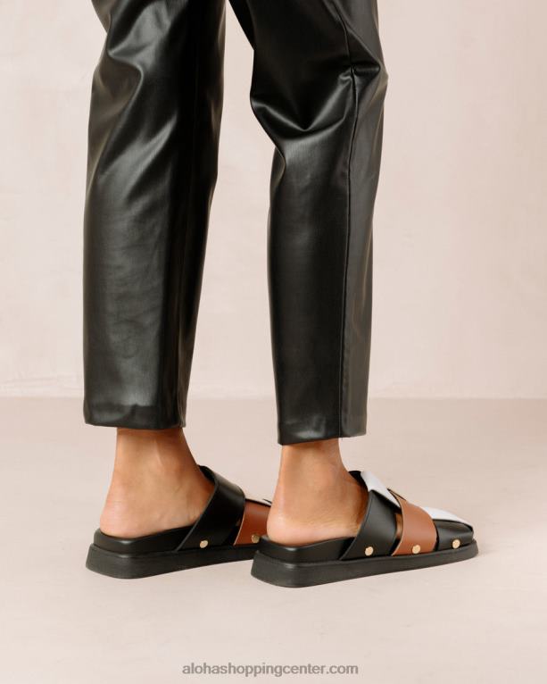 stuart - večbarvne usnjene mule ženske Alohas 0D4R8532