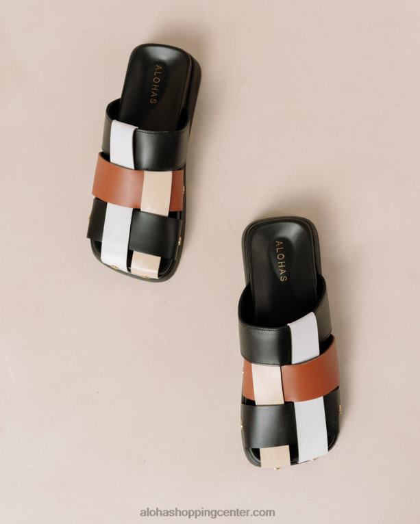 stuart - večbarvne usnjene mule ženske Alohas 0D4R8532