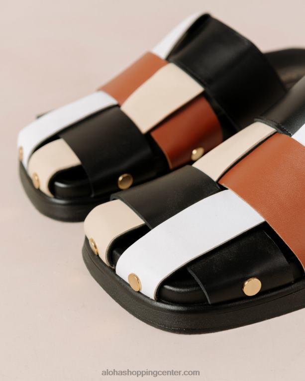 stuart - večbarvne usnjene mule ženske Alohas 0D4R8532