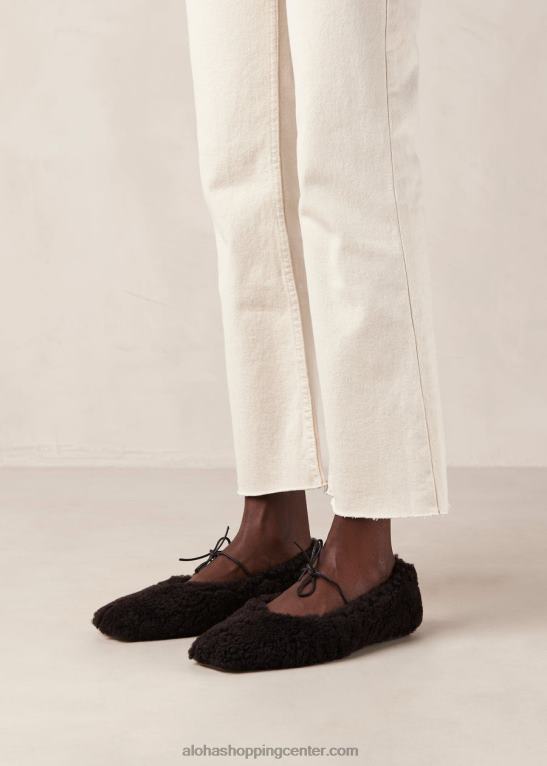 sway furry - rjave krznene balerinke ženske Alohas 0D4R8561