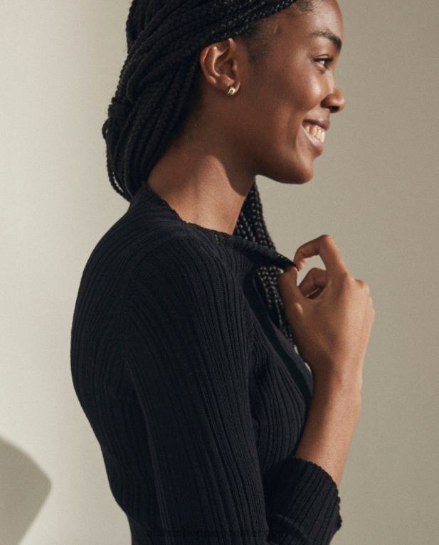 tabloid - črn pleten top ženske Alohas 0D4R8733