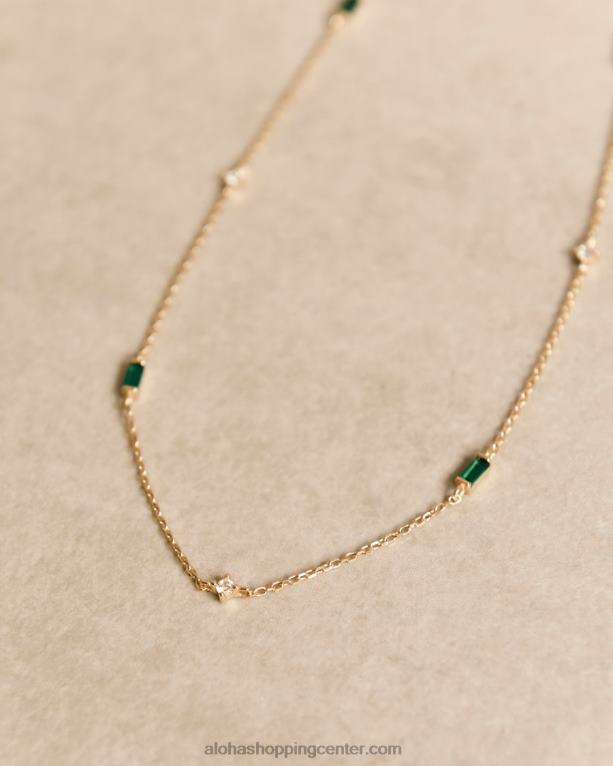 tamarillo - zlata in zelena ogrlica ženske Alohas 0D4R81028