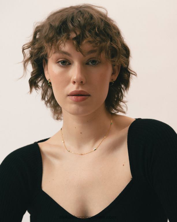 tamarillo - zlata in zelena ogrlica ženske Alohas 0D4R81028