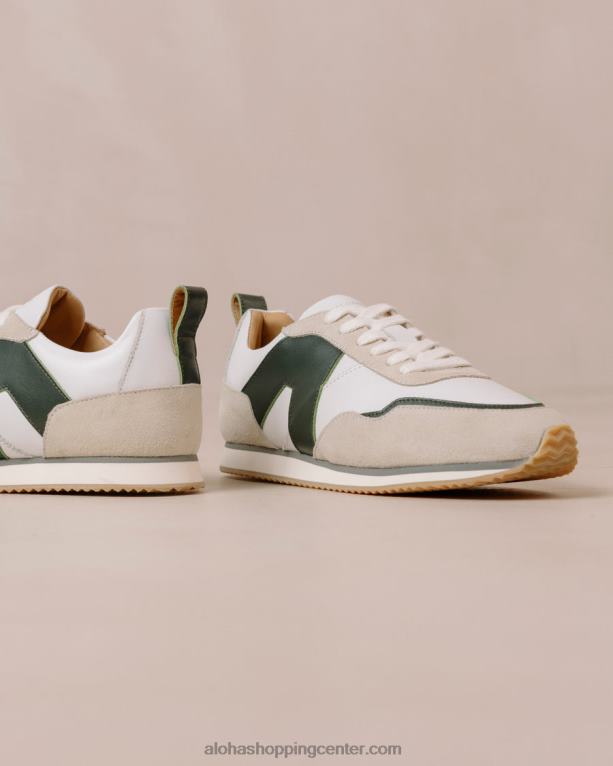 tb015 - bele in zelene usnjene superge ženske Alohas 0D4R874