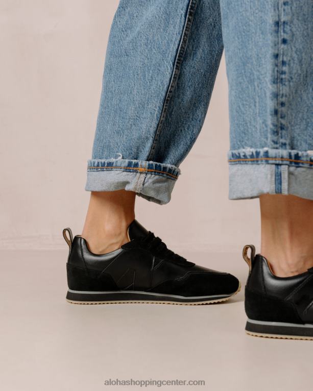 tb015 - črne usnjene superge ženske Alohas 0D4R876