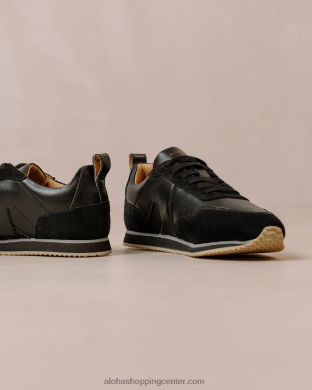 tb015 - črne usnjene superge ženske Alohas 0D4R876