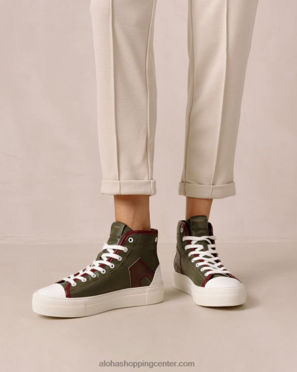 tb35 - rdeče in zelene usnjene superge ženske Alohas 0D4R8264