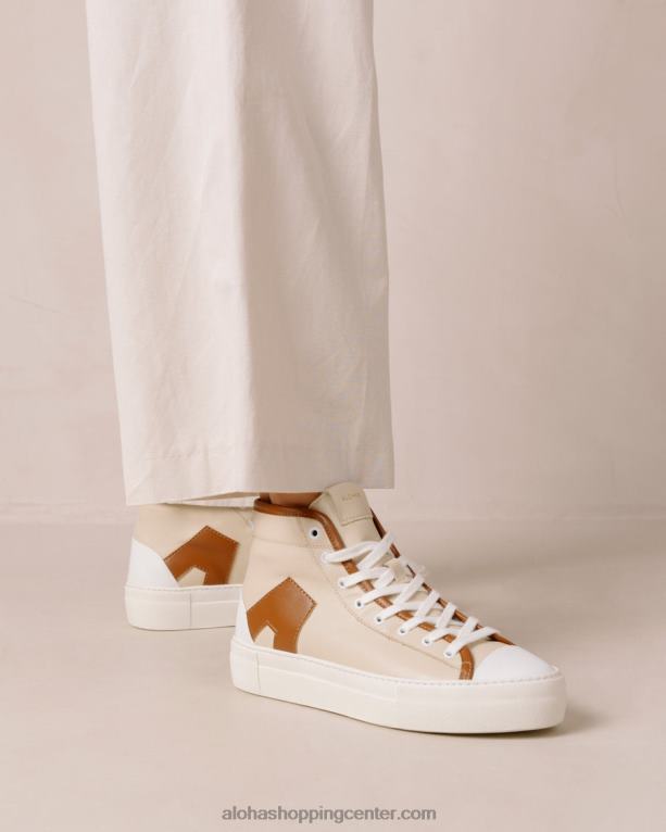 tb35 - rjave in bež usnjene superge ženske Alohas 0D4R8263