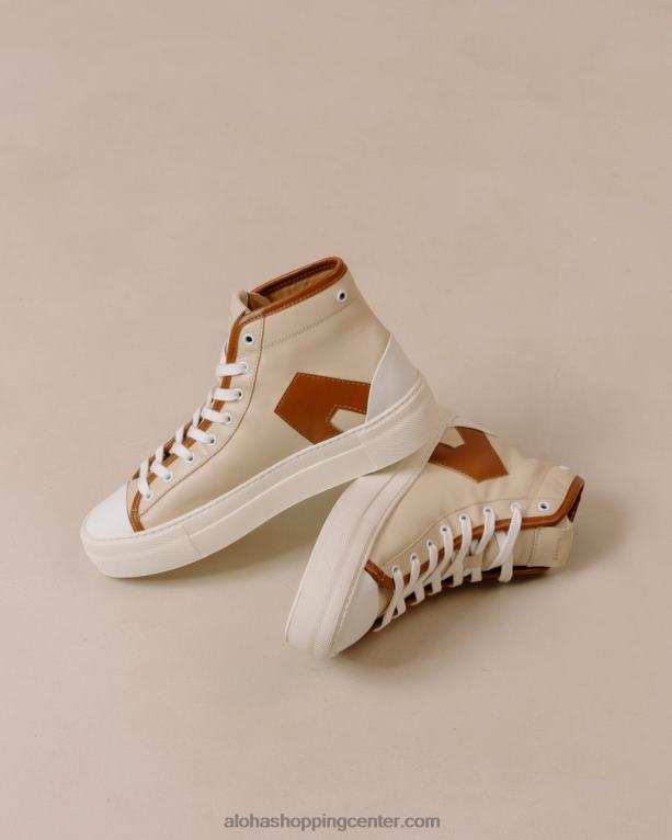 tb35 - rjave in bež usnjene superge ženske Alohas 0D4R8263