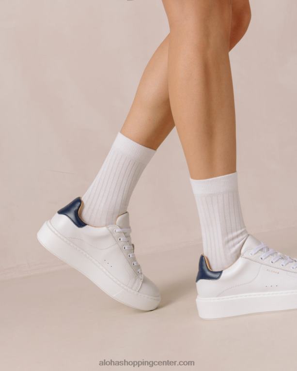 tb65 - bele in modre usnjene superge ženske Alohas 0D4R892