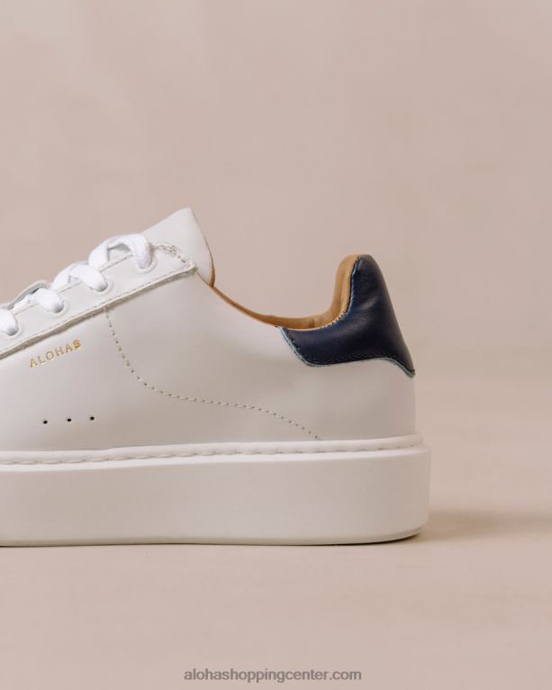 tb65 - bele in modre usnjene superge ženske Alohas 0D4R892