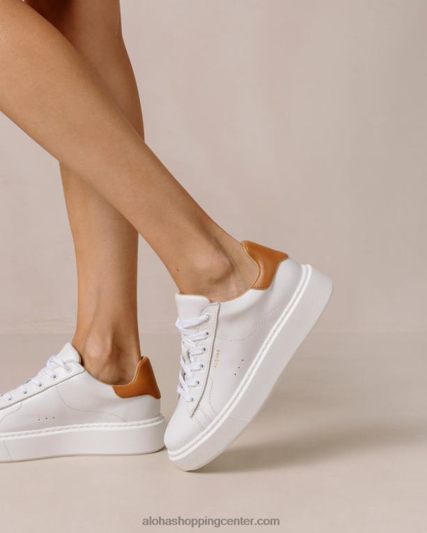 tb65 - bele in rjave usnjene superge ženske Alohas 0D4R890