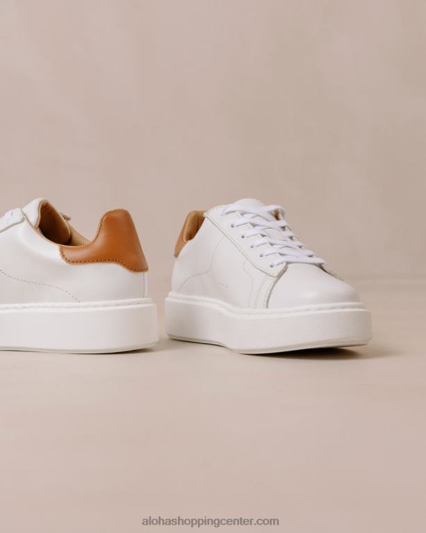 tb65 - bele in rjave usnjene superge ženske Alohas 0D4R890