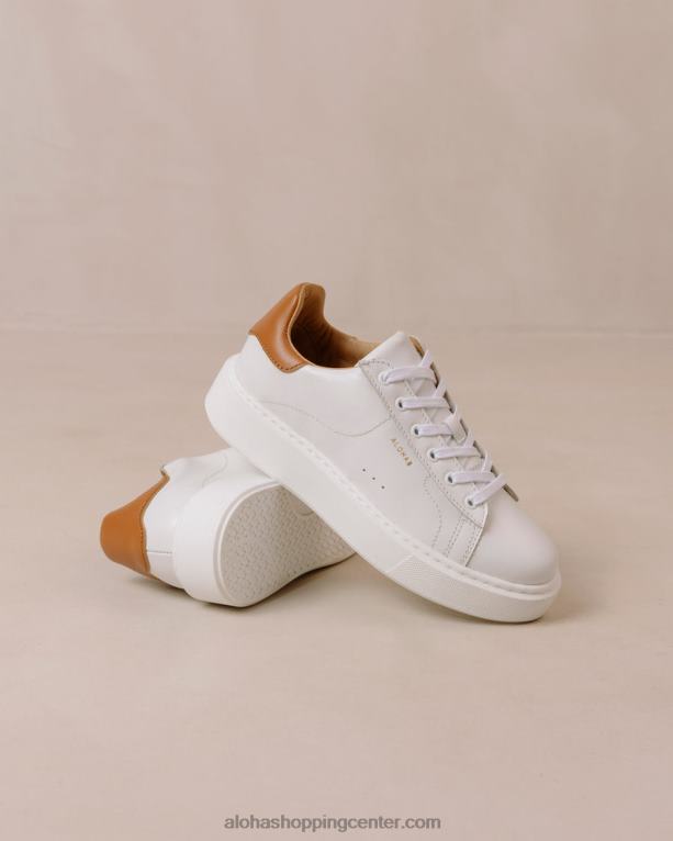 tb65 - bele in rjave usnjene superge ženske Alohas 0D4R890