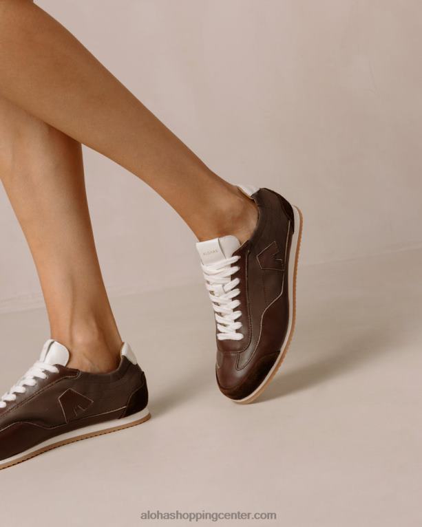 tb70 - rjave usnjene superge ženske Alohas 0D4R8401