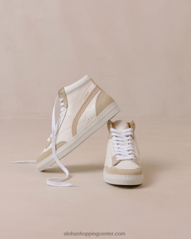 tb73 - bele in bež usnjene superge ženske Alohas 0D4R8568