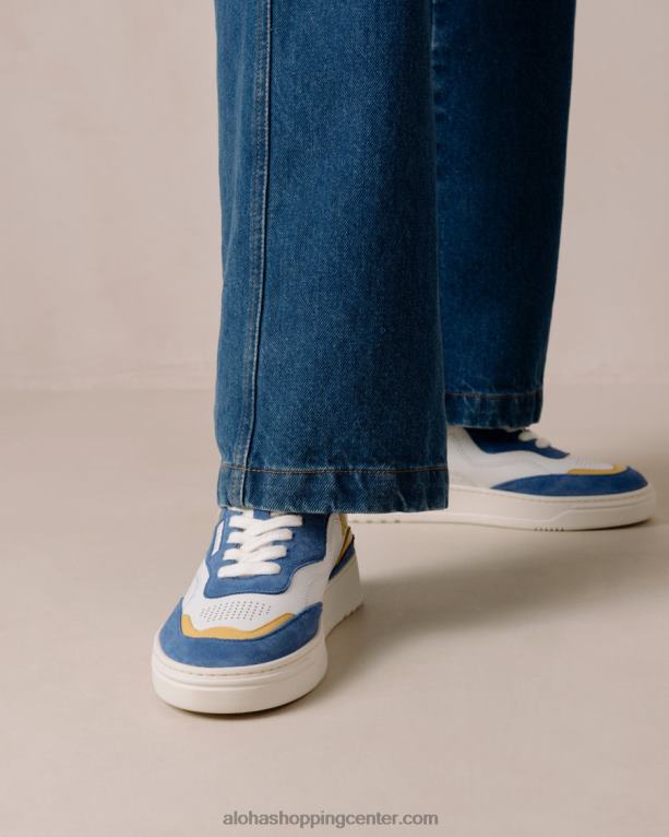 tb87 - bele in modre usnjene superge ženske Alohas 0D4R872