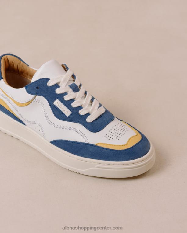 tb87 - bele in modre usnjene superge ženske Alohas 0D4R872