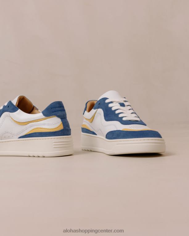 tb87 - bele in modre usnjene superge ženske Alohas 0D4R872