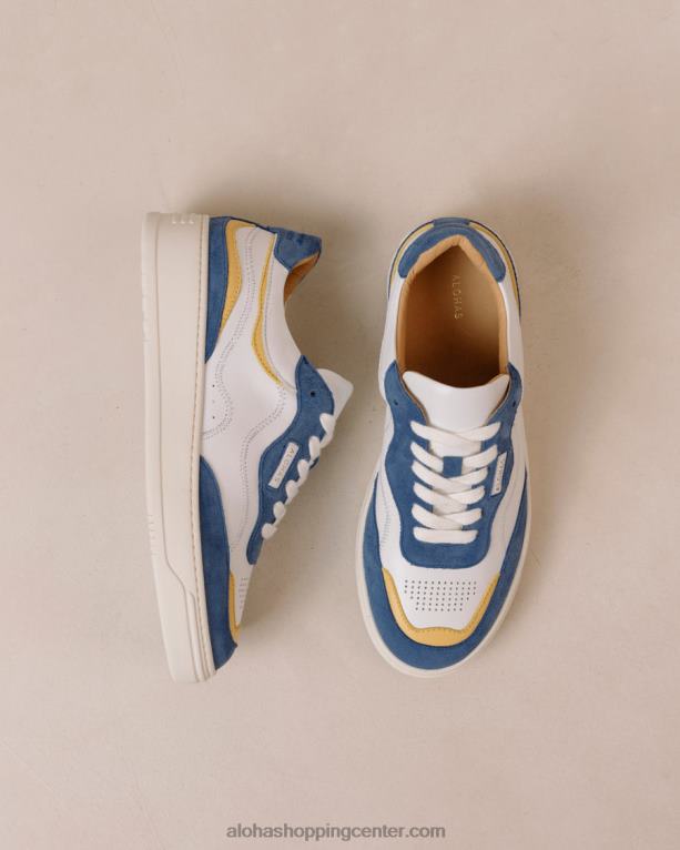 tb87 - bele in modre usnjene superge ženske Alohas 0D4R872