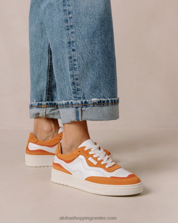 tb87 - bele in oranžne usnjene superge ženske Alohas 0D4R873