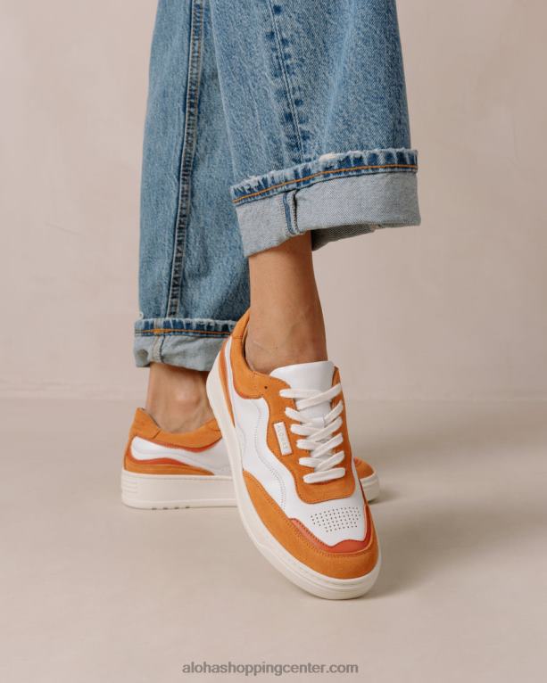 tb87 - bele in oranžne usnjene superge ženske Alohas 0D4R873