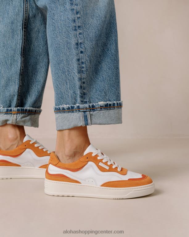 tb87 - bele in oranžne usnjene superge ženske Alohas 0D4R873