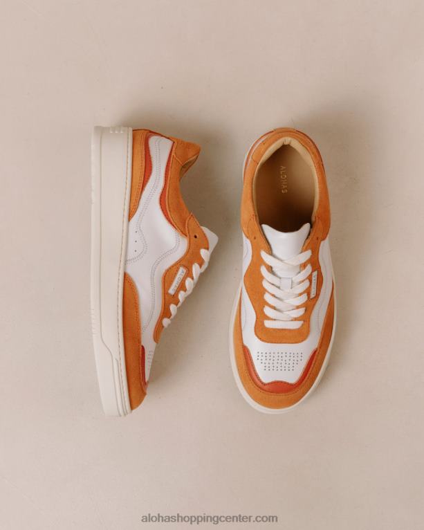 tb87 - bele in oranžne usnjene superge ženske Alohas 0D4R873