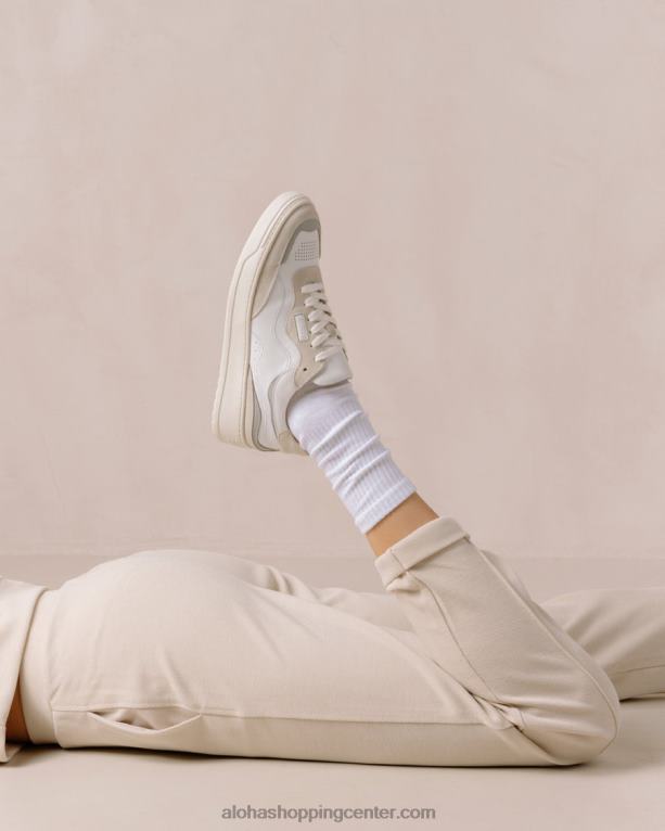 tb87 - bele in sive usnjene superge ženske Alohas 0D4R868